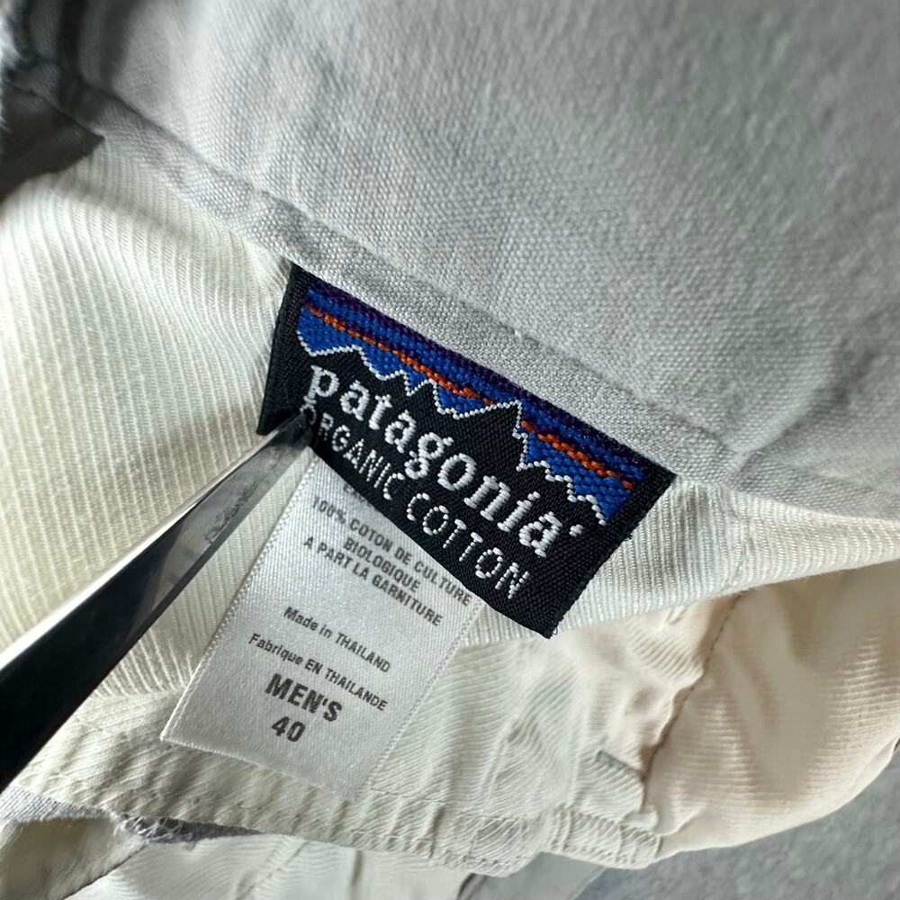 Patagonia Mens Organic Cotton Chino Pants Tan Khaki Utility Trousers Size 40 - Picture 14 of 15